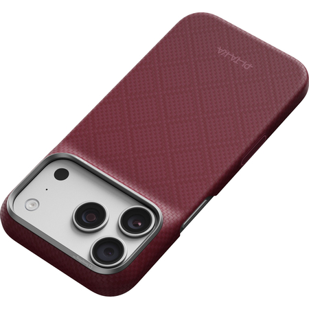 Чехол для iPhone 18 Pro Pitaka Argyle Edge Case Burgundy, изображение 8