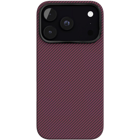 Чехол для iPhone 18 Pro VLP Kevlar Case с MagSafe Dark cherry