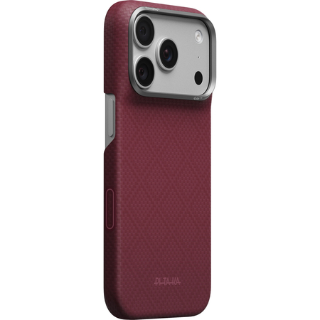 Чехол для iPhone 18 Pro Pitaka Argyle Edge Case Burgundy, изображение 4