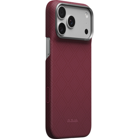 Чехол для iPhone 18 Pro Max Pitaka Argyle Edge Case Burgundy, изображение 3