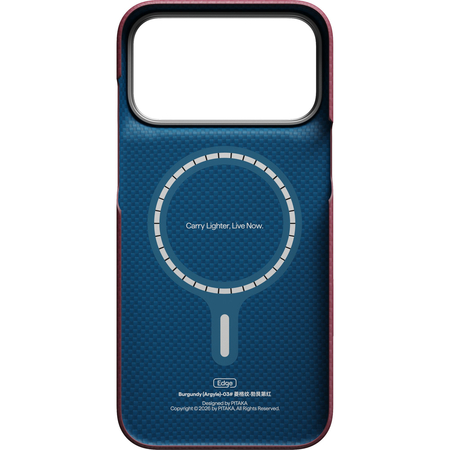 Чехол для iPhone 18 Pro Max Pitaka Argyle Edge Case Burgundy, изображение 2