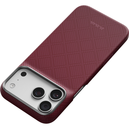Чехол для iPhone 18 Pro Max Pitaka Argyle Edge Case Burgundy, изображение 7