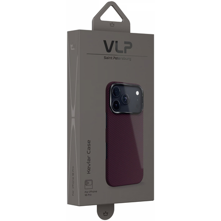 Чехол для iPhone 18 Pro VLP Kevlar Case с MagSafe Dark cherry, изображение 5