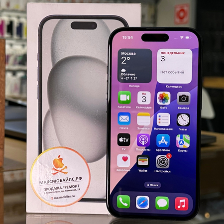 iPhone 15 256Gb Black Идеальное БУ, изображение 3