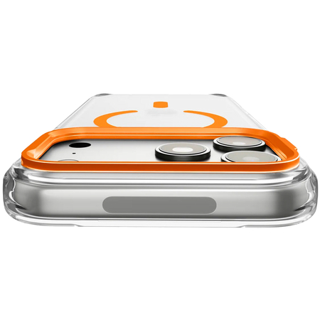Чехол для iPhone 17 Pro Max / 18 Pro Max Spigen Ultra Hybrid Optik S MagSafe Clear/Orange, изображение 4