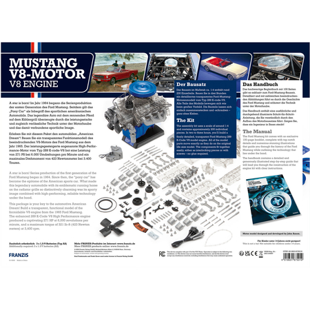 Конструктор Franzis Ford Mustang V8 Type 289, изображение 9