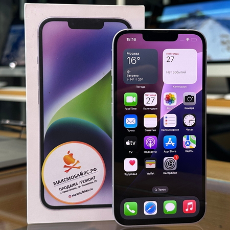 iPhone 14 256GB Purple Идеальное БУ, изображение 3