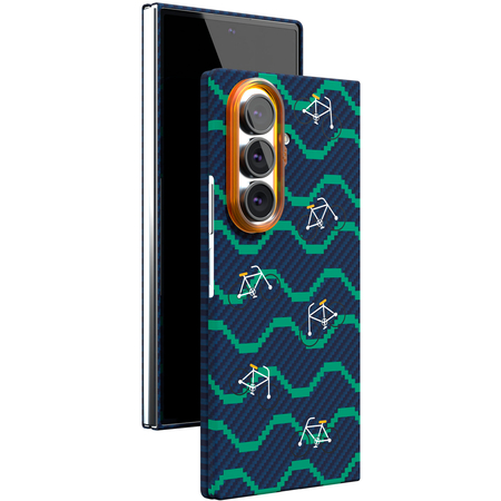 Чехол для Samsung Galaxy Z Fold 8 Ultra VLP Kevlar Case с MagSafe принт велосипед
