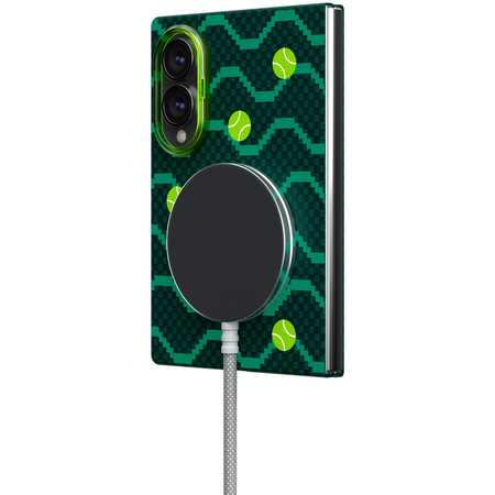 Чехол для Samsung Galaxy Z Fold 8 VLP Kevlar Case с MagSafe принт теннис, изображение 2