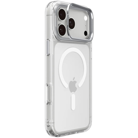 Чехол для iPhone 17 Pro Max / 18 Pro Max Spigen Ultra Hybrid Optik S MagSafe Clear/Silver, изображение 3