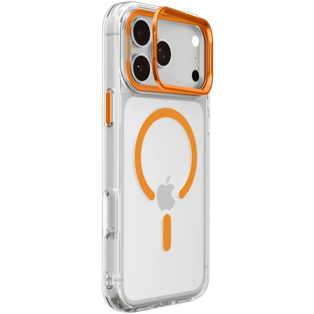 Чехол для iPhone 17 Pro Max / 18 Pro Max Spigen Ultra Hybrid Optik S MagSafe Clear/Orange, изображение 3
