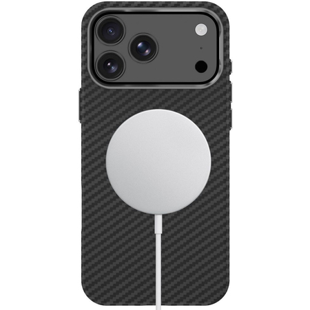 Чехол для iPhone 17 Pro Max / iPhone 18 Pro Max Tech-Protect Ion Carbone MagSafe Black/Silver, изображение 2