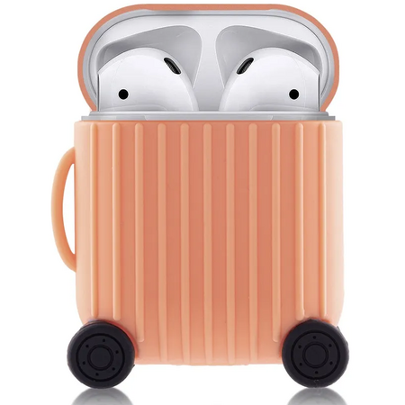 Чехол для Airpods 2 Brosco Чемодан Оранжевый