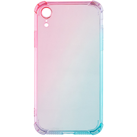 Чехол для iPhone XR Brosco HARDTPU Розово-голубой градиент