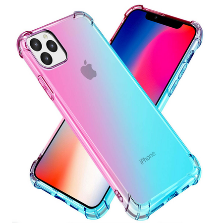 Чехол для iPhone 11 Pro Max Brosco HARDTPU Розово-голубой