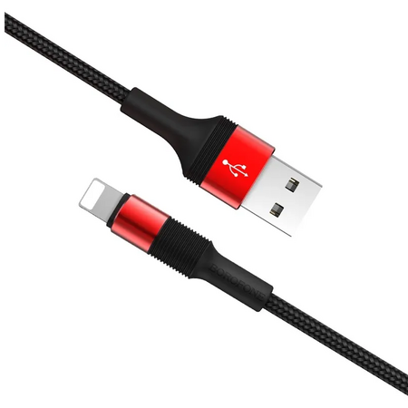 Кабель lightning Borofone BX21 Outstanding, Black Red