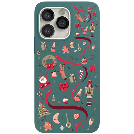 Чехол для iPhone 13 Pro VLP Art Collection Winter Dark Green