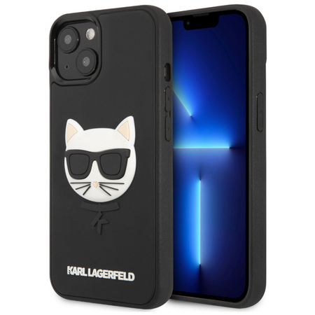 Чехол для iPhone 13 Lagerfeld 3D RUBBER CASE CHOUPETTE HEAD Black