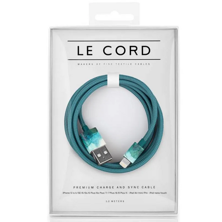 Кабель Le Cord USB на Lightning 1.2 м, Aqurells Aqua