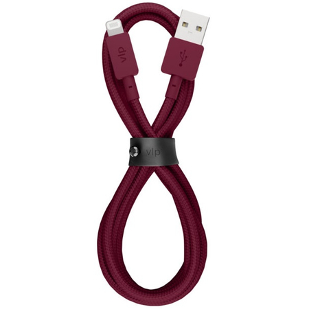 Кабель VLP Nylon USB A - Lightning 1.2m Marsala, Цвет: Marsala / Марсала