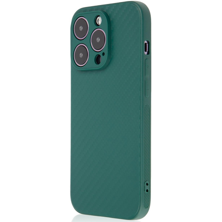 Чехол для iPhone 14 Pro Brosco Carbon Dark Green