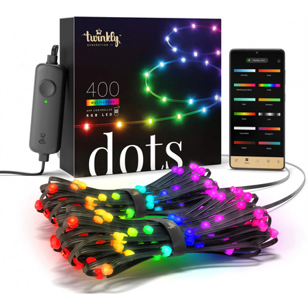 Программируемая светодиодная лента Twinkly Dots Gen II 400 LED (TWD400STP-BEU), Длина: 20 м, Цвет: Black / Черный
