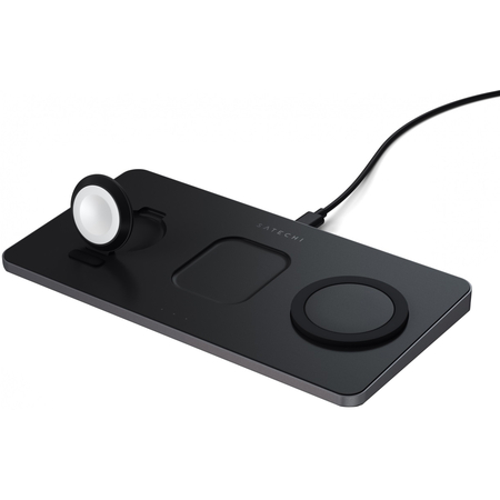 БЗУ Satechi Trio Wireless Charging Pad Space Gray, изображение 3