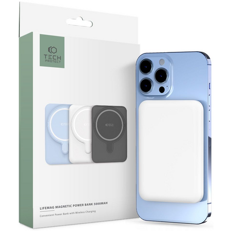 Внешний АКБ Tech-Protect PB10 LifeMag White, Цвет: White / Белый, изображение 4