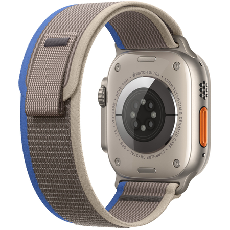 Apple Watch Series Ultra 49mm Titanium Case With Blue/Gray Trail Loop, Цвет: Grey / Серый, Возможности подключения: GPS + Cellular, изображение 3