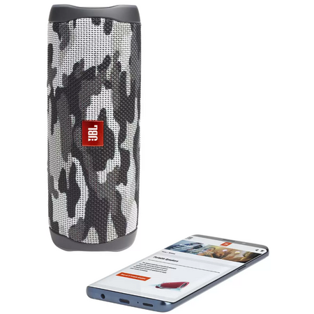 Портативная колонка JBL Flip 5 Arctic Camouflage (JBLFLIP5BCAMO), Цвет: Arctic Camouflage / Хаки, изображение 4