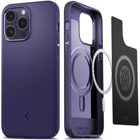 Защитный чехол Spigen Mag Armor iPhone 14 Pro Deep Purple, изображение 2