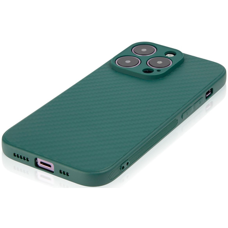 Чехол для iPhone 14 Pro Brosco Carbon Dark Green, изображение 4