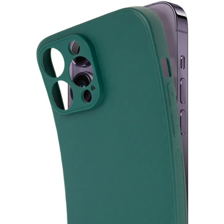 Чехол для iPhone 14 Pro Max Brosco Carbon Dark Green, изображение 4