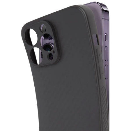 Чехол для iPhone 14 Pro Max Brosco Carbon Black, изображение 2