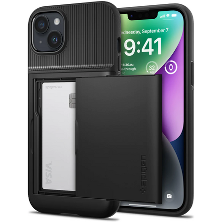 Чехол Spigen Slim Armor CS для iPhone 14 Black, изображение 2