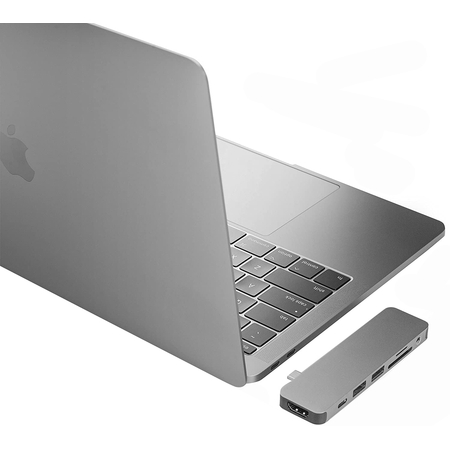 USB-хаб HyperDrive 7in1 Solo Space gray, изображение 4