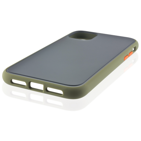 Чехол для iPhone 11 Pro Max Brosco Зелено-оранжевый, изображение 4