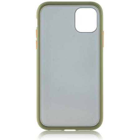 Чехол для iPhone 11 Pro Max Brosco Зелено-оранжевый, изображение 5