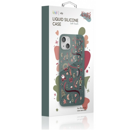 Чехол для iPhone 13 защитный VLP Art Collection Dark Green, изображение 2