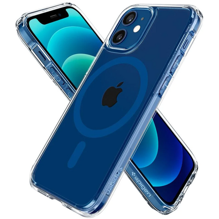 Чехол для iPhone 12 / 12 Pro Spigen Ultra Hybrid Mag (MagFit) Blue, изображение 4