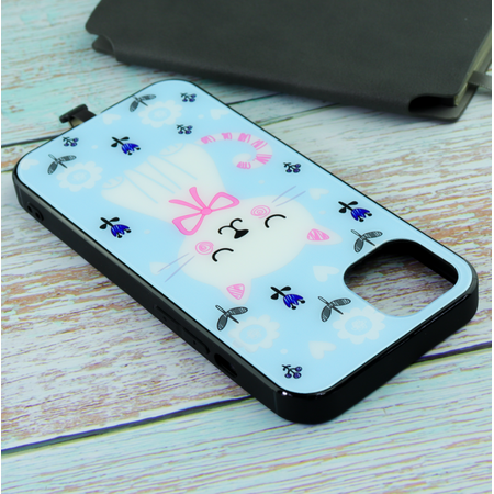 Чехол для iPhone 13 Blue Butterfly Cat, изображение 3