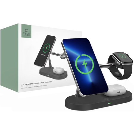 БЗУ TECH-PROTECT A14 3in1 Black, Цвет: Black / Черный, изображение 7