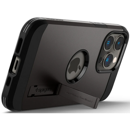 Чехол для Spigen iPhone 13 Pro Case Tough Armor Gunmetal, изображение 4
