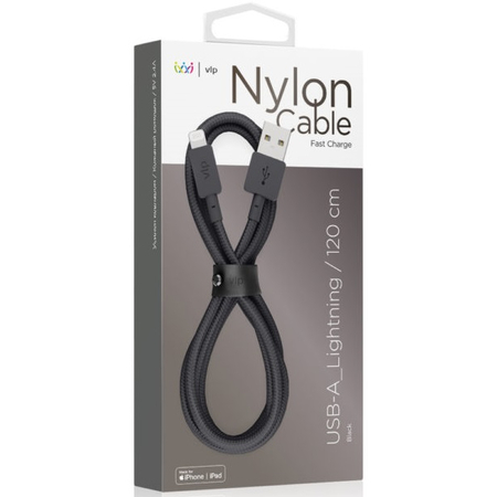 Кабель VLP Nylon USB C - Lightning 1.2m Black, Цвет: Black / Черный, изображение 3