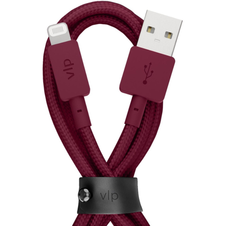 Кабель VLP Nylon USB A - Lightning 1.2m Marsala, Цвет: Marsala / Марсала, изображение 2