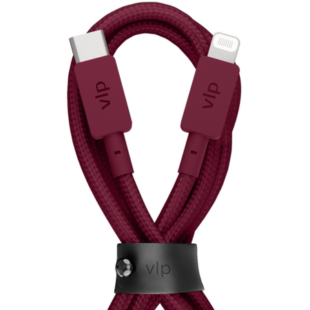 Кабель VLP Nylon USB C - Lightning 1.2m Marsala, Цвет: Marsala / Марсала, изображение 2