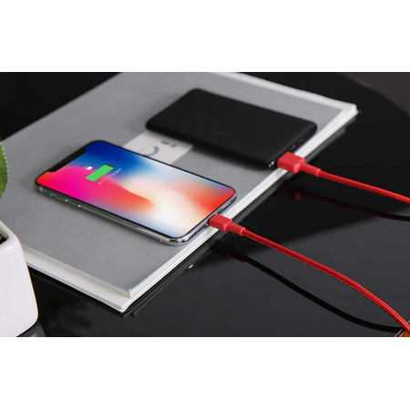 Кабель USB-C to Lightning AUKEY 2m Red, изображение 2