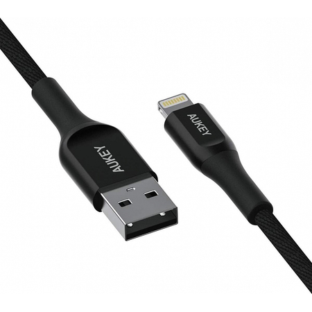 Кабель Aukey Kevlar USB-A to Lightning (CB-AKL1-BL) 1.2m (Black), изображение 2