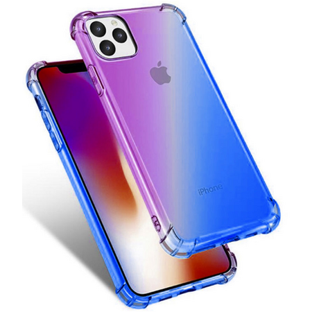 Чехол для iPhone 11 Pro Max Brosco HARDTPU Фиолетово-голубой, изображение 2