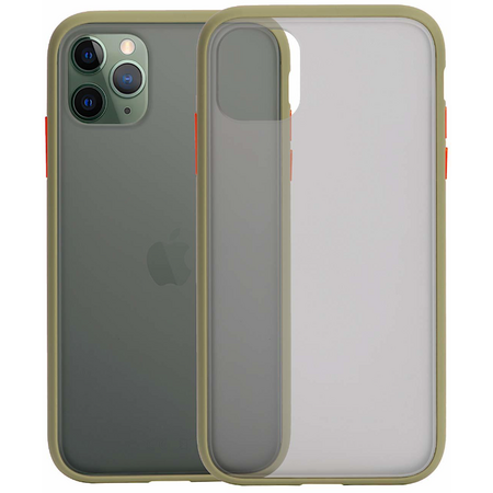 Чехол для iPhone 11 Pro Brosco Зелено-Оранжевый, изображение 4